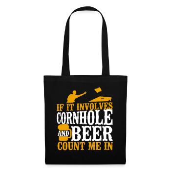 Joueur de sac de haricots de l’équipe Cornhole - Sac en tissu - noir - Devant