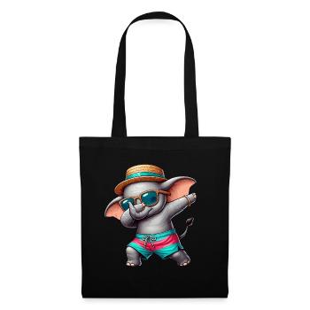 Elephant, Dabbing, Summer, Beach Summer Vacation - Tote Bag - black - Front