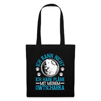 Ovcharka Plans with Caucasian Ovcharka - Tote Bag - black - Front