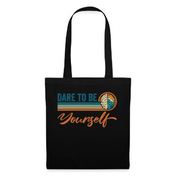 Vintage "Dare To Be Yourself" Bold Unique - Tote Bag - black - Front