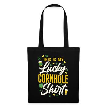 Cornhole Team Bean Bag Player - Tote Bag - black - Front