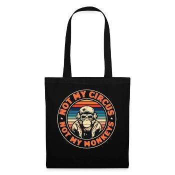 Pas mon cirque, pas mes singes ! - Sac en tissu - noir - Devant