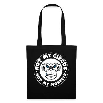 Pas mon cirque, pas mes singes ! - Sac en tissu - noir - Devant