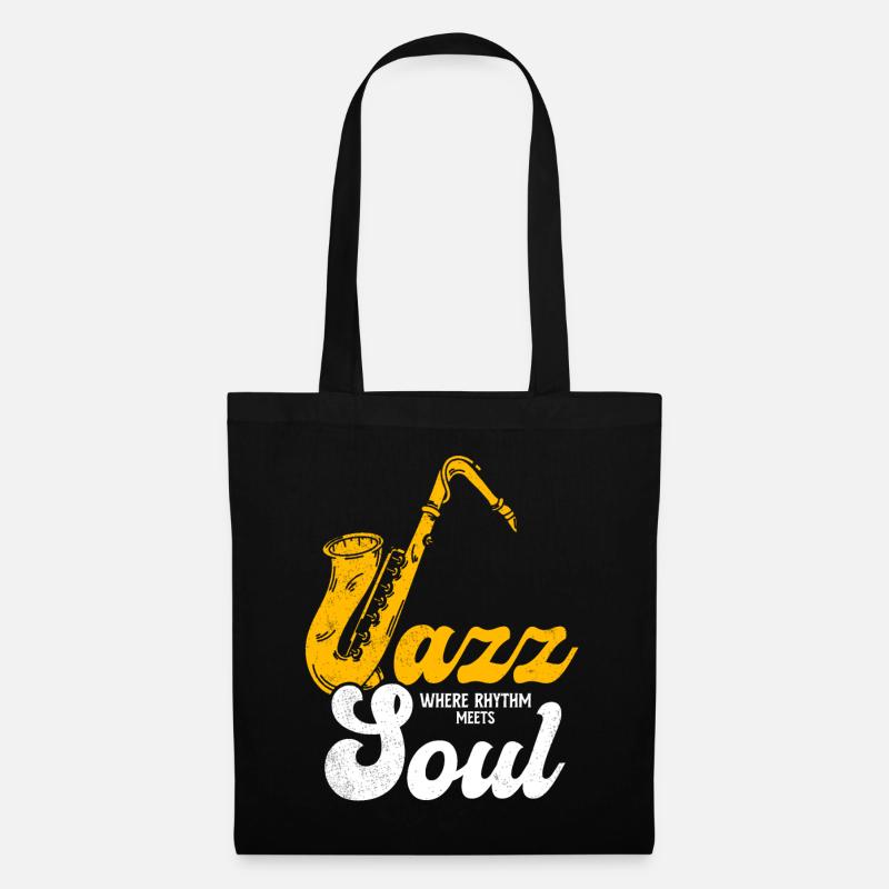 Jazz Musik - Stoffbeutel - Schwarz