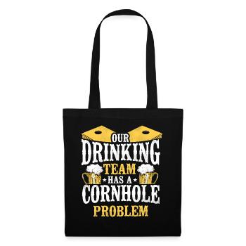 Joueur de sac de haricots de l’équipe Cornhole - Sac en tissu - noir - Devant