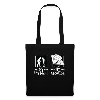 Nachos Enthusiast My Problem My Pictogram Mom Dad - Stoffbeutel - Schwarz - Vorne