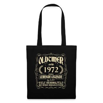 Oldtimer 1972 Geburtstag Lebende Legende Vintage - Stoffbeutel - Schwarz - Vorne