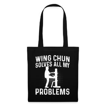 Le Wing Chun résout tous mes problèmes - Wing Chun Fight - Sac en tissu - noir - Devant
