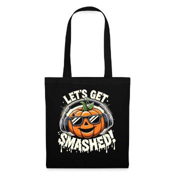 Funny Halloween Pumpkin - Let's Get Smashed - Tote Bag - black - Front
