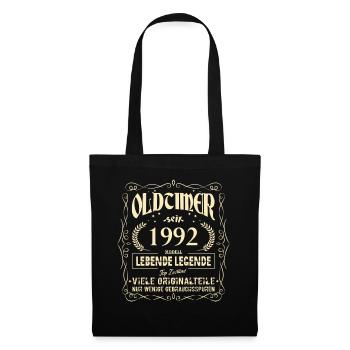 Oldtimer 1992 Geburtstag Lebende Legende Vintage - Stoffbeutel - Schwarz - Vorne