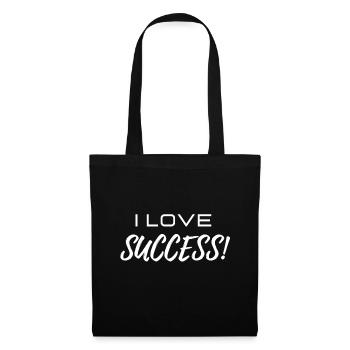 Dicton motivant Succès - J’aime le succès - Sac en tissu - noir - Devant