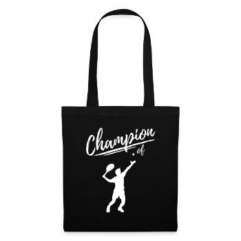 Champion De Tennis Passionné - Sac en tissu - noir - Devant