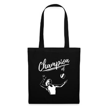 Champion Of Volleyball Player Women - Tote Bag - black - Front