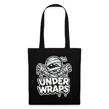 Chemise d’Halloween avec des momies et le texte « Under Wraps » - Sac en tissu - noir - Devant
