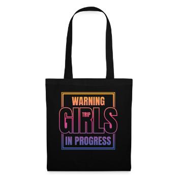 Attention Girls Trip en cours - Sac en tissu - noir - Devant