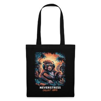Monkey Chillout Vibes Design Relaxed and Stylish - Tote Bag - black - Front