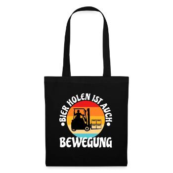 Obtenir de la bière, c’est aussi faire de l’exercice - Sac en tissu - noir - Devant
