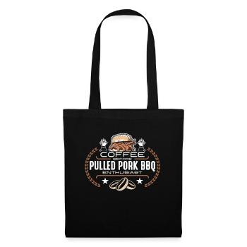 Pulled Pork BBQ Coffee Loves Barbecue Coffee Lover - Stoffbeutel - Schwarz - Vorne