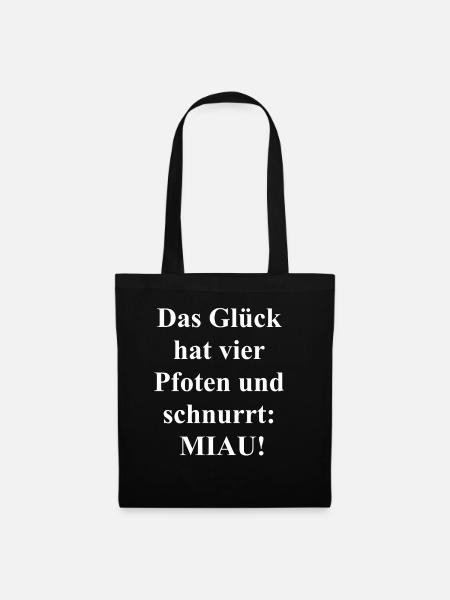 Katzenpfoten-Geschenk - Stoffbeutel - Schwarz