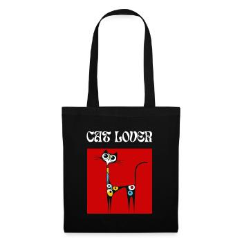 Chat Miró Artiste Art Propriétaire de chat Mignon - Sac en tissu - noir - Devant
