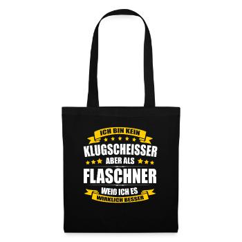 Ich Bin Kein Klugscheisser Flaschner Rohrleger - Stoffbeutel - Schwarz - Vorne