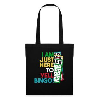 Nur hier, um Bingo zu schreien Professioneller Anrufer - Stoffbeutel - Schwarz - Vorne