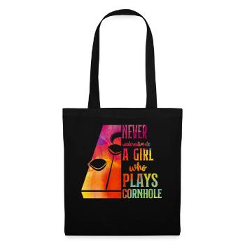 Joueur de sac de haricots de l’équipe Cornhole - Sac en tissu - noir - Devant