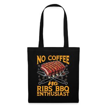 Ribs Barbecue No Coffee No Spare Ribs Coffee Lover - Tote Bag - black - Front