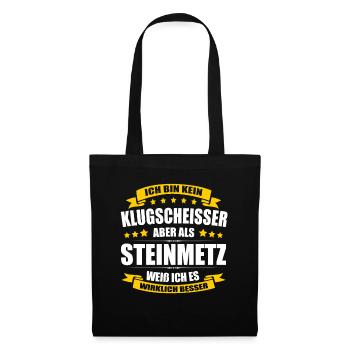 Ich Bin Kein Klugscheisser Steinmetz Meister - Stoffbeutel - Schwarz - Vorne