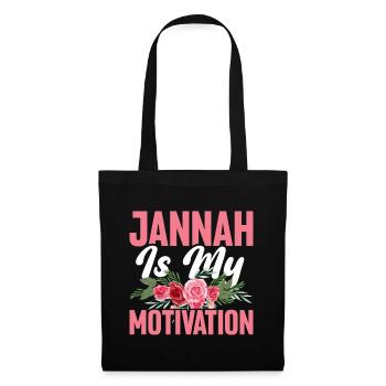Jannah Is My Motivation Funny Muslim Quran - Tote Bag - black - Front