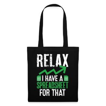 Détendez-vous, j’ai une feuille de calcul pour ce drôle de CPA - Sac en tissu - noir - Devant
