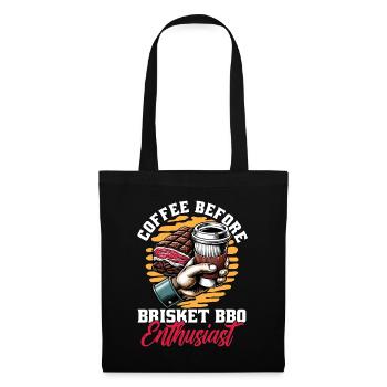 Brisket Barbecue Coffee Grilled Meat Coffee Lover - Stoffbeutel - Schwarz - Vorne