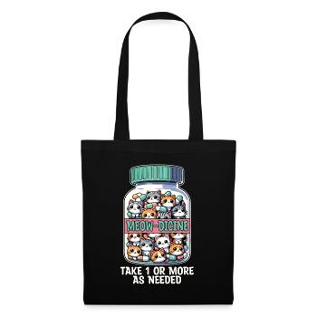 Veterinary Nurse Meow-dicine Take 1 Animal Lover - Tote Bag - black - Front