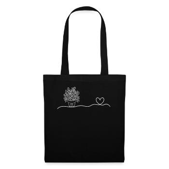 Gardening Heartbeat funny flower pot - Gardener - Tote Bag - black - Front