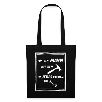 Artisan Marteau Outil Hommes Fête des Pères Drôle - Sac en tissu - noir - Devant