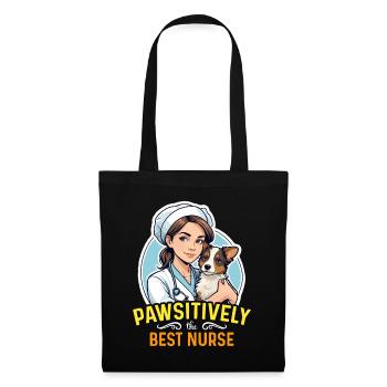 Veterinary Nurse Pawsitively The Best Animal Lover - Tote Bag - black - Front