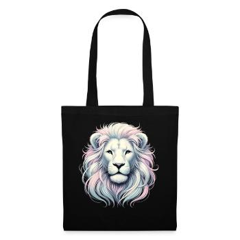 Lion blanc dans le style de l’art pastel - Sac en tissu - noir - Devant