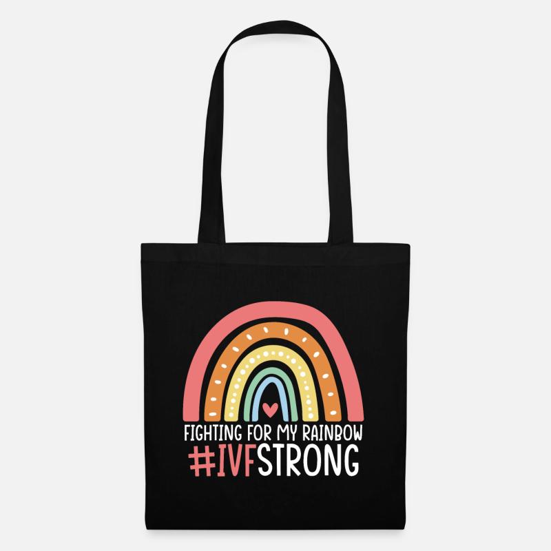Fighting For My Rainbow IVF Eizellentnahme Lustig - Stoffbeutel - Schwarz