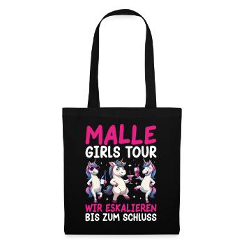 Malle Girls Tour Wir Eskalieren Bis Zum Schluss - Stoffbeutel - Schwarz - Vorne