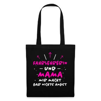 Fahrlehrerin Fahrschule Witz Fahrlehrerin Geschenk - Stoffbeutel - Schwarz - Vorne