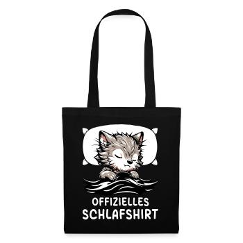 Chemise de nuit officielle loup-garou - Sac en tissu - noir - Devant