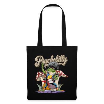 Psychobilly Rockabilly Music Frog Rock Retro 50s - Stoffbeutel - Schwarz - Vorne