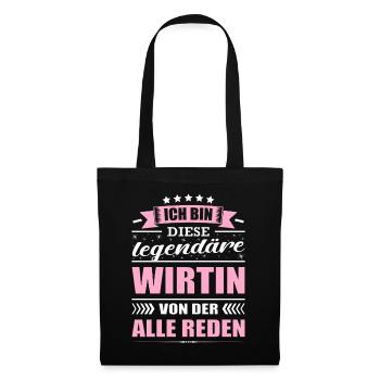 Ich Bin Diese Legendäre Wirtin Gastro - Stoffbeutel - Schwarz - Vorne