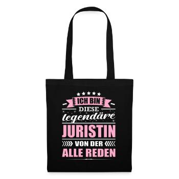 Ich Bin Diese Legendäre Juristin - Stoffbeutel - Schwarz - Vorne