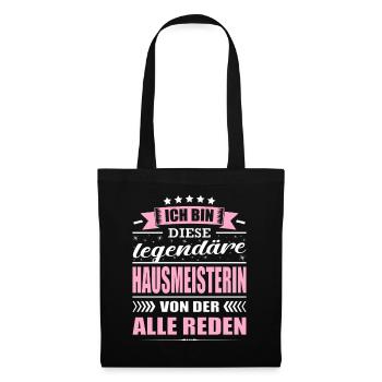 Ich Bin Diese Legendäre Hausmeisterin - Stoffbeutel - Schwarz - Vorne