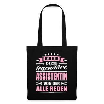 Ich Bin Diese Legendäre Assistentin Büro - Stoffbeutel - Schwarz - Vorne