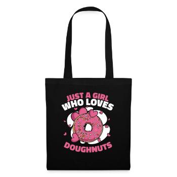 Girl Who Loves Doughnuts Doughnut Maker Glazed - Tote Bag - black - Front