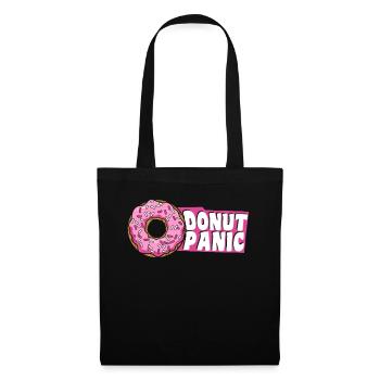 Donut Panic Donut glasierter Maker Liebhaber Donut - Stoffbeutel - Schwarz - Vorne