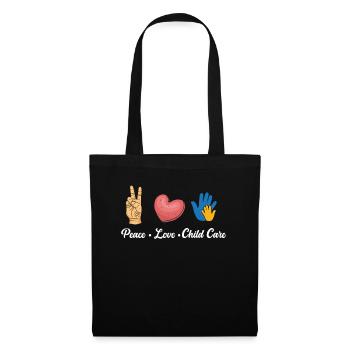 Peace Love Childcare - Tote Bag - black - Front