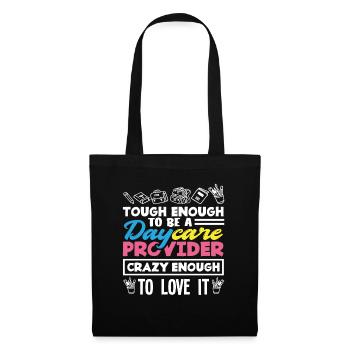 Éducateur de maternelle assez fort assez fou - Sac en tissu - noir - Devant